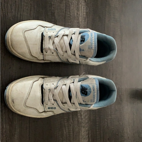 White and Blue Sneakers - Picture 3 of 4
